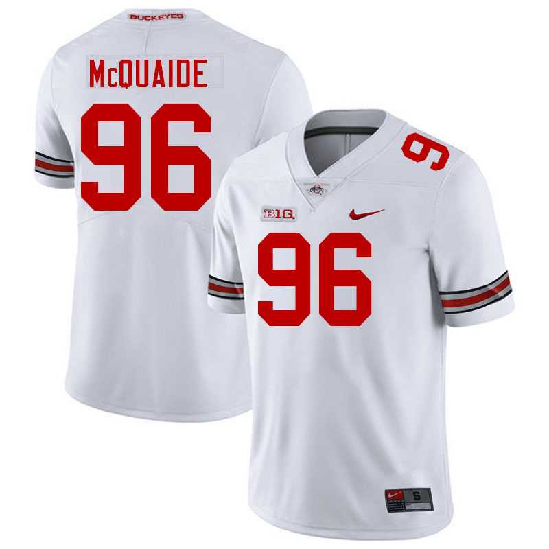 #96 Jake McQuaide Ohio State Buckeyes Jerseys Football Stitched-White